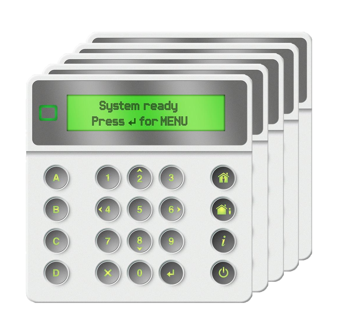10000139 LCD keypad voor NXG centrales, wit (5 stuks)