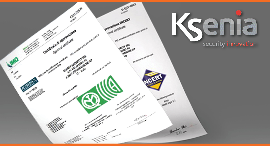 Ksenia Lares 4.0 Incert gecertificeerd