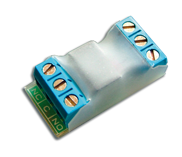 01594 Mini relaismodule wisselcontact met schroefaansluiting en LED indicatie