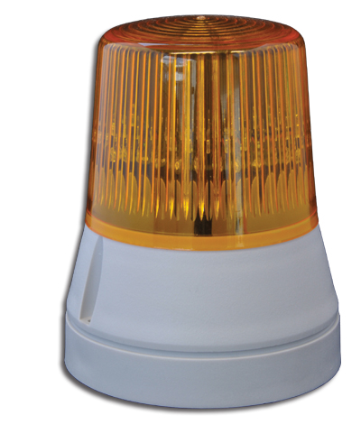 01906.1 UIT ASSORTIMENT -12 Vdc oranje flitslicht + sabotagelusaansluiting