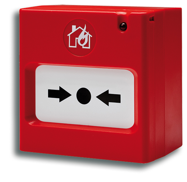 02941 Rode adresseerbare drukknop, LED