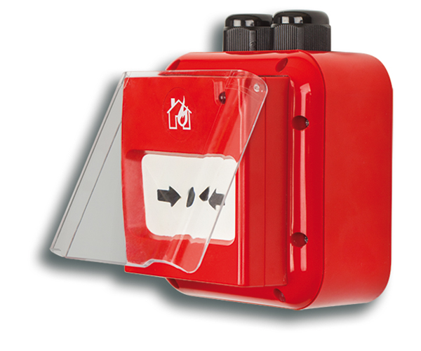 02949 Rode adresseerbare drukknop, LED, IP 67