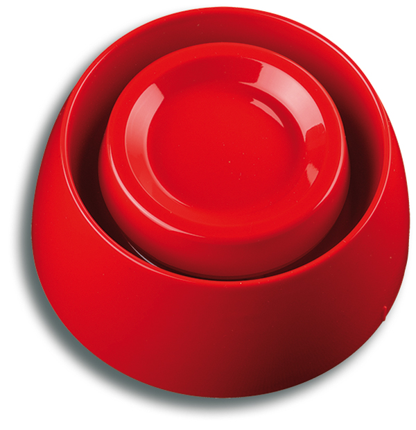 02975 Alarmgever rood met isolator, exl.sokkel