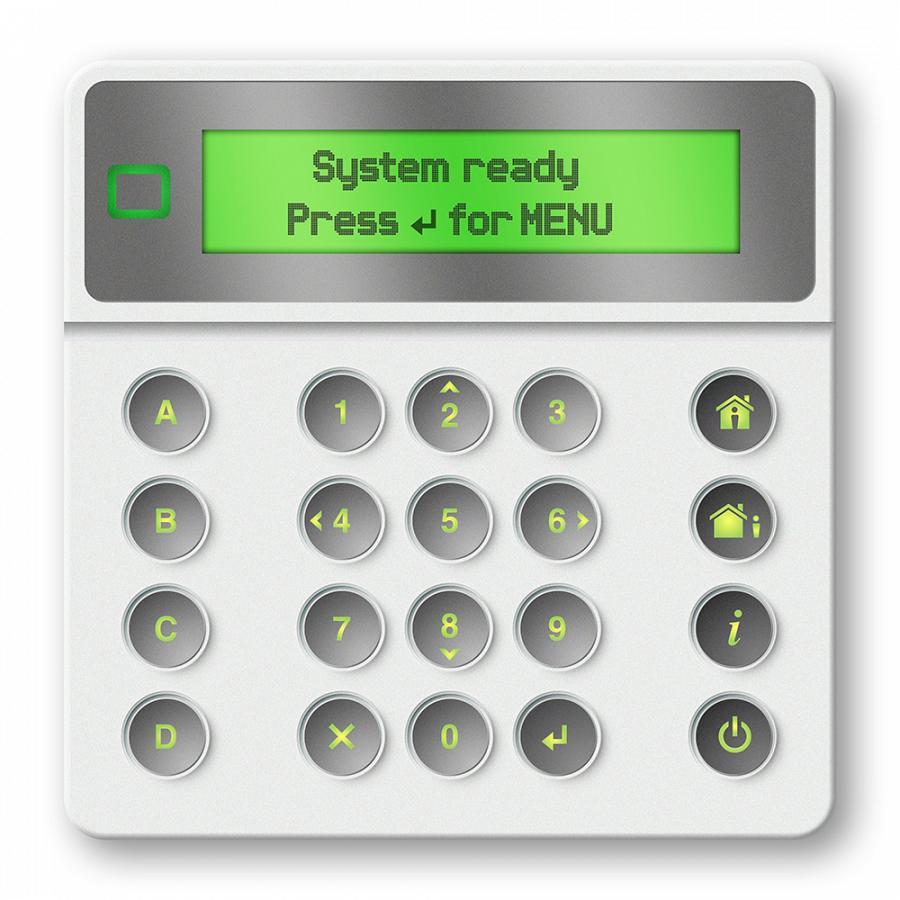 10000110 LCD keypad voor NXG centrales, wit