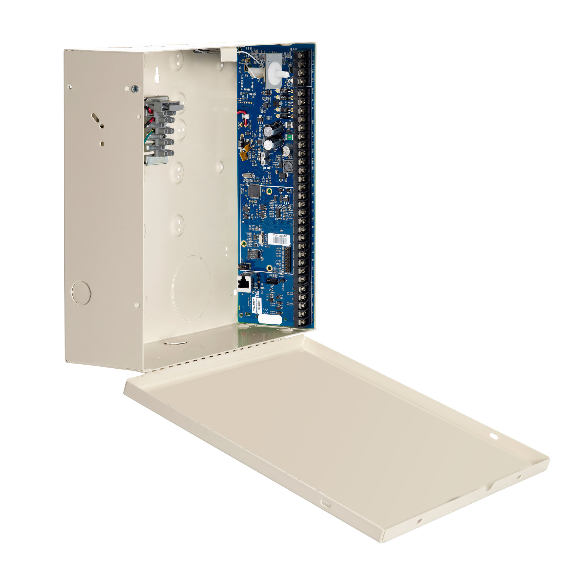 10000114.A NXG-8E IP centrale 8-192 zones, metalen kast inclusief12V 7 Ah accu