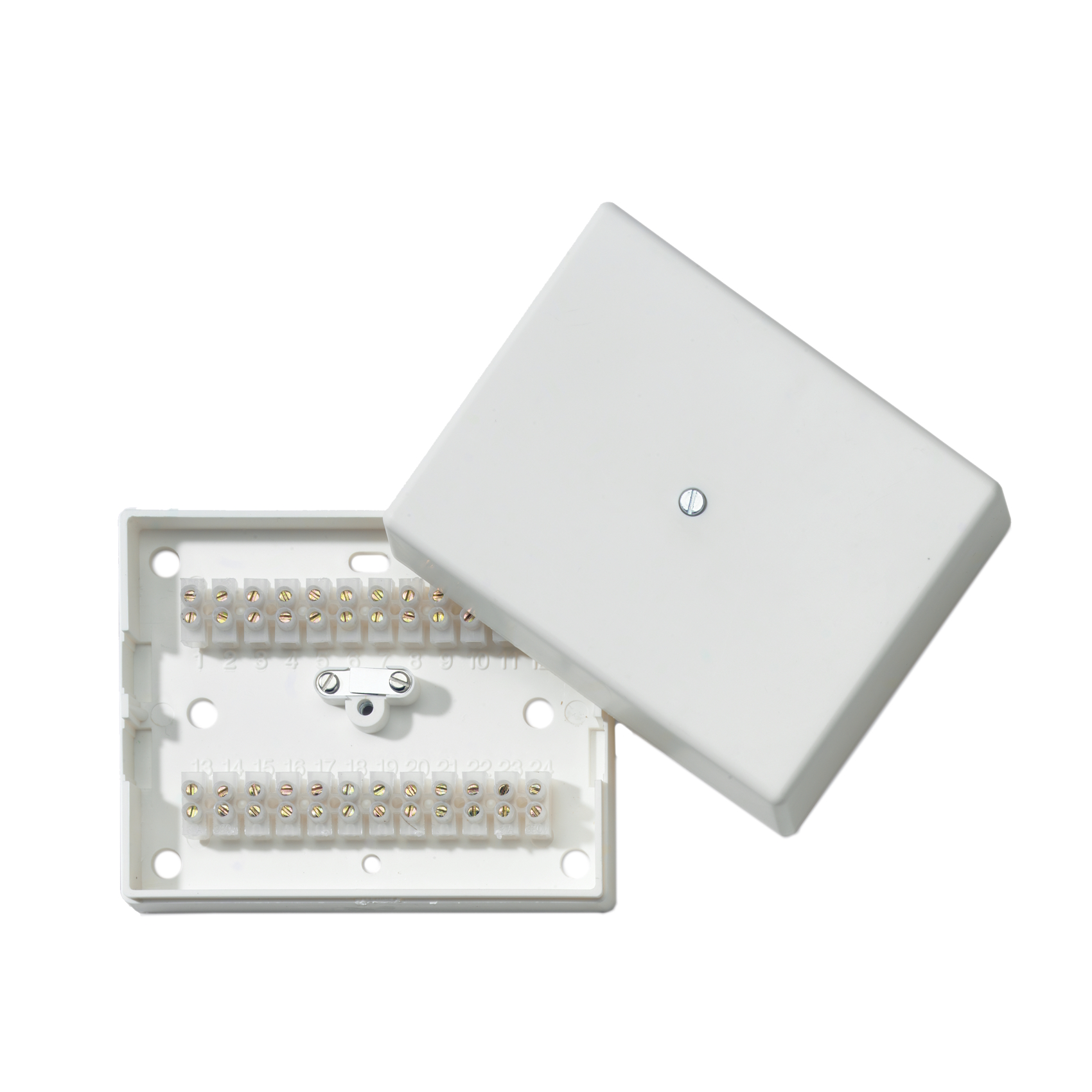 10000200 Verbindingsdoos met 24 aansluitingen + 2 tamper uitgangen, PVC, wit