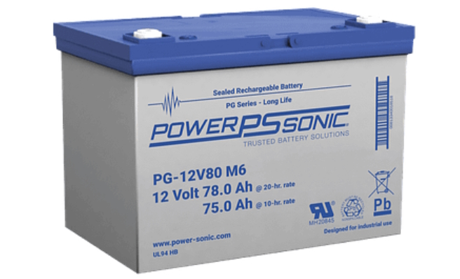 10011709 PG-12V80 12 V 78 Ah accu, lange levensduur