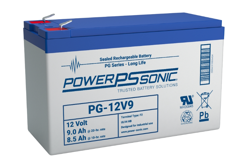 10011710 PG-12V9 12 V 9 Ah accu, lange levensduur
