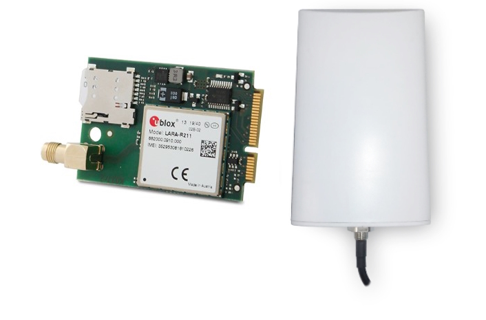 10020097 Lares 4.0 4G insteekmodule (micro SIM) met externe antenne met 10 m kabel, exclusief SIM-kaart