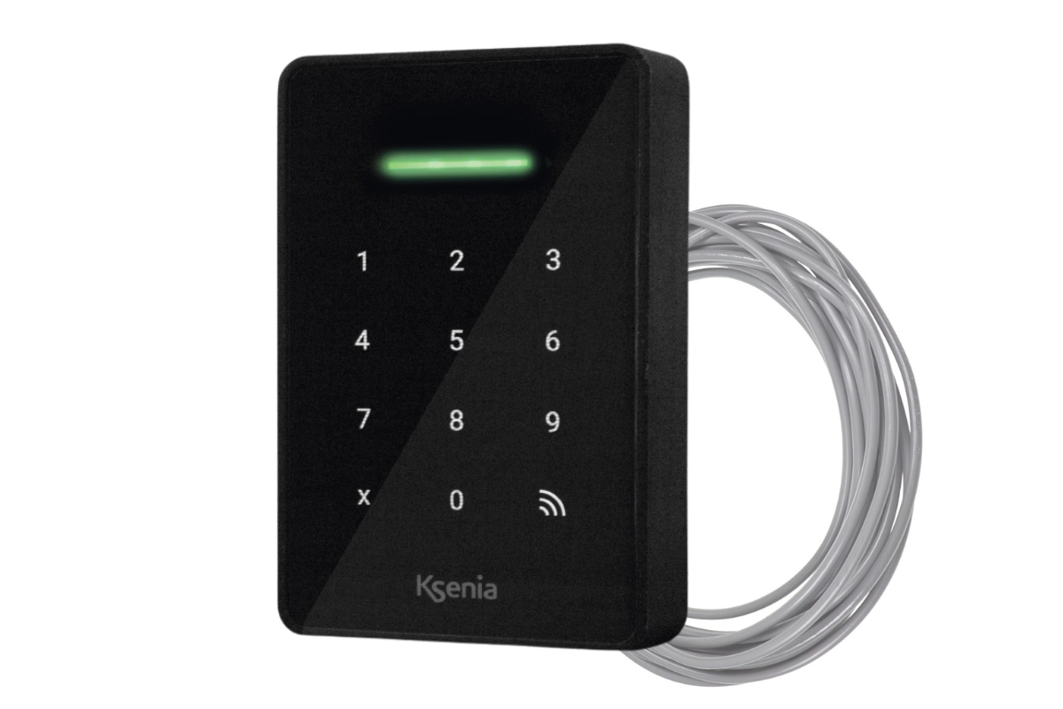 10020120 Buitenbediendeel (zwart) met kaartlezer, 15m kabel