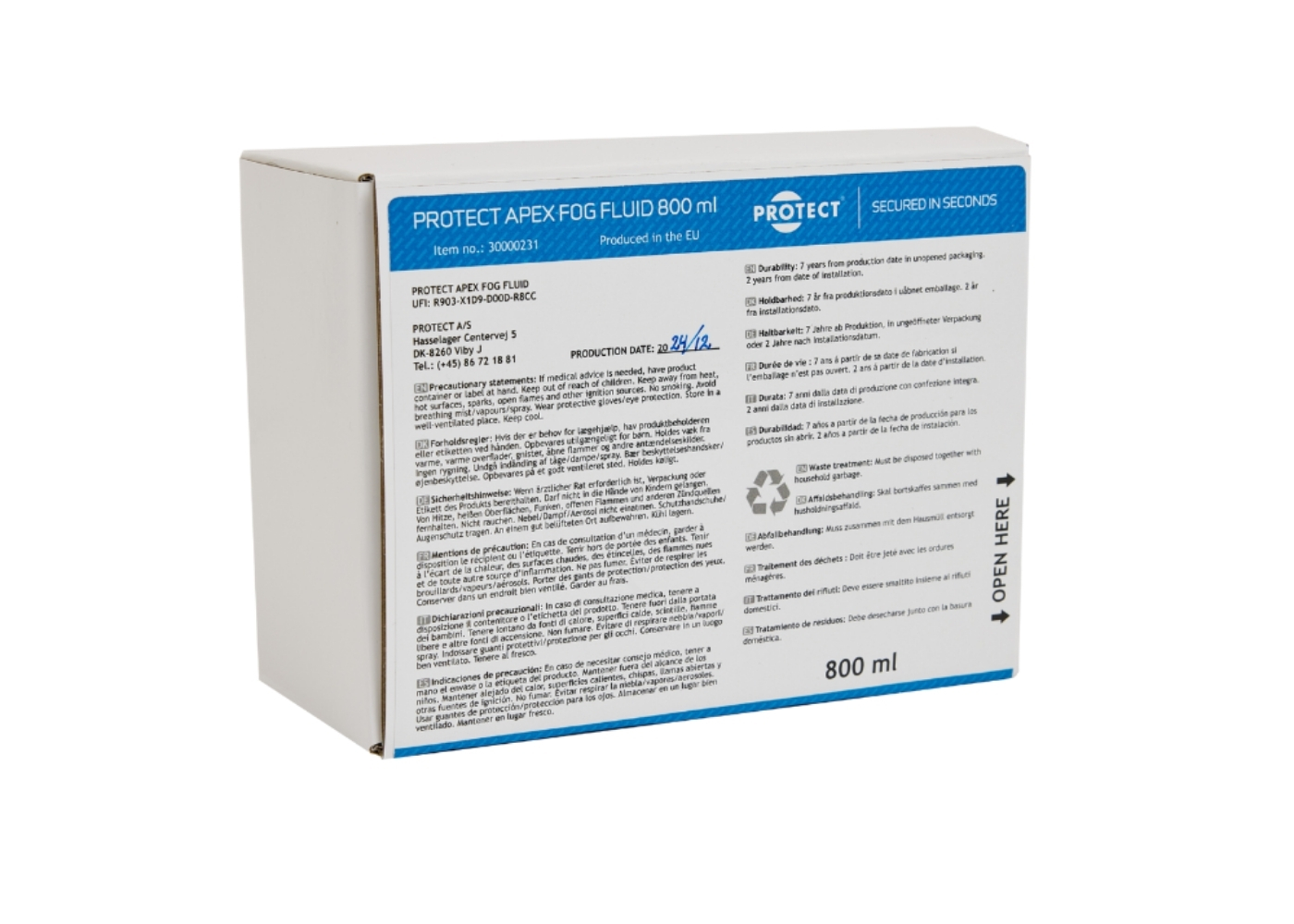 10033033 PROTECT APEX mistvloeistof 0.8 liter voor M80/M90