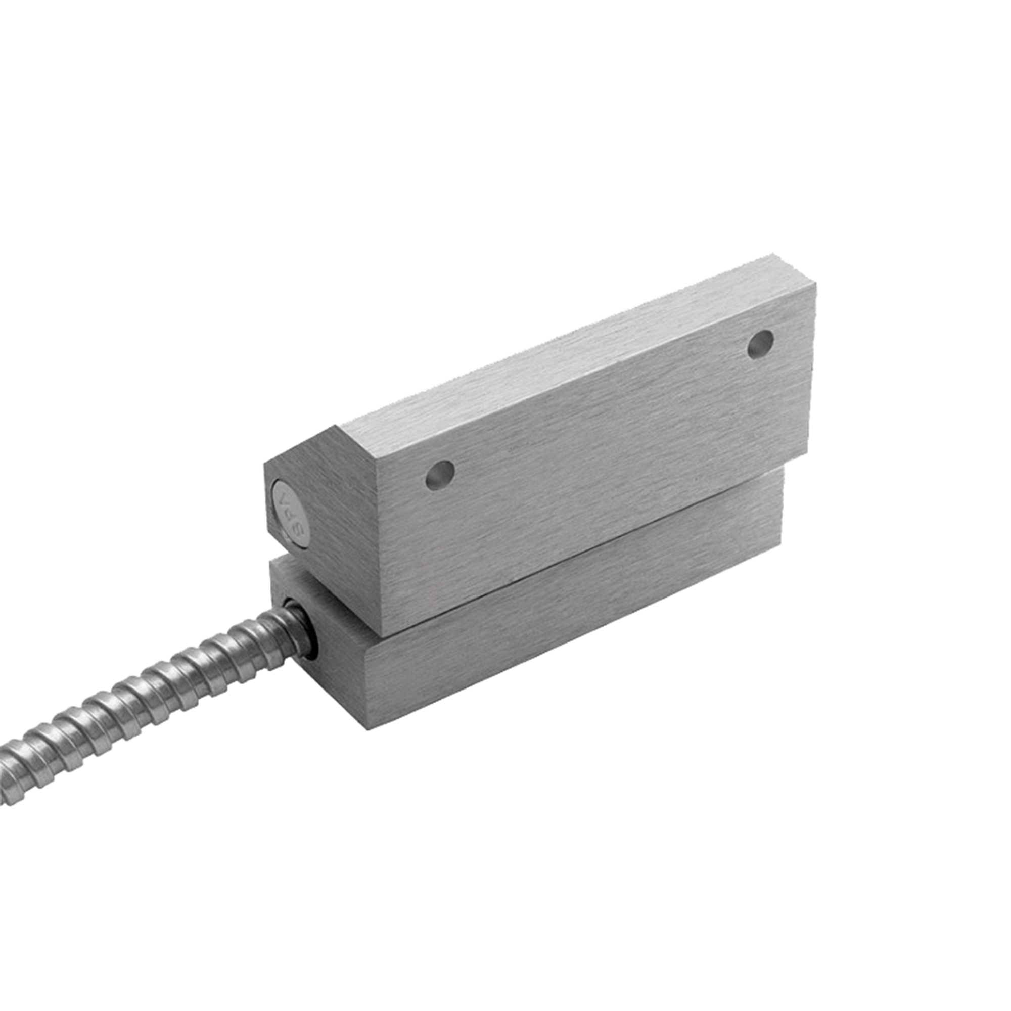 10060001 Aluminium poortcontact, set 1 schuine kant