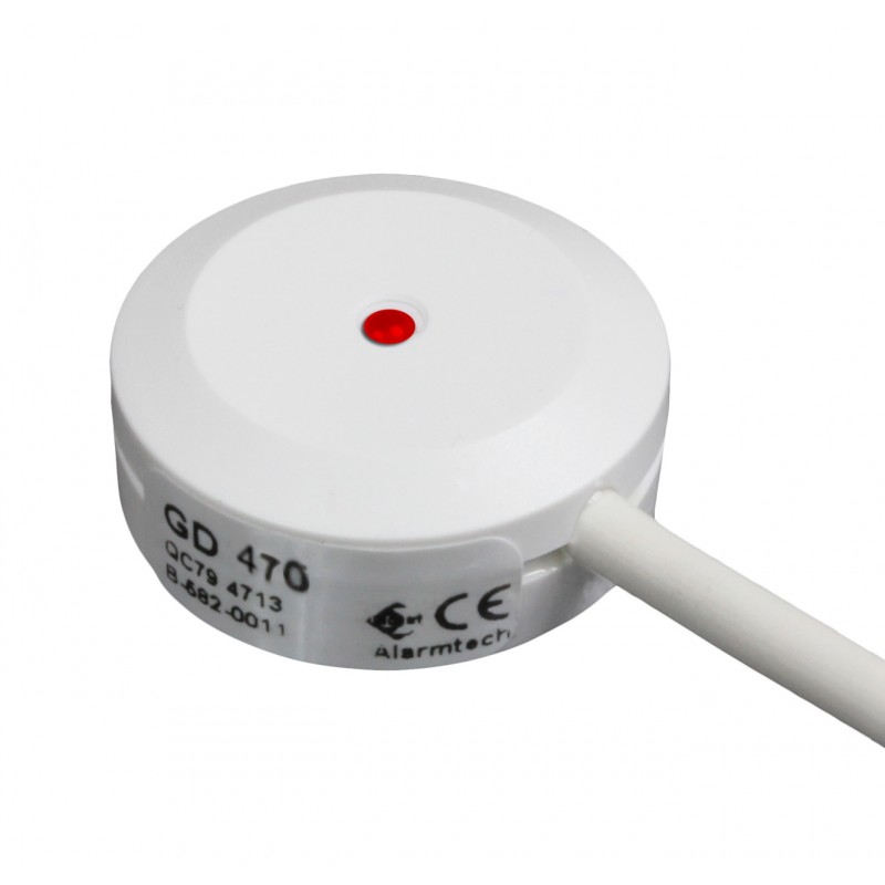 10060064 Piëzo glasbreukdetector voor gelamineerd glas, 6m kabel, wit