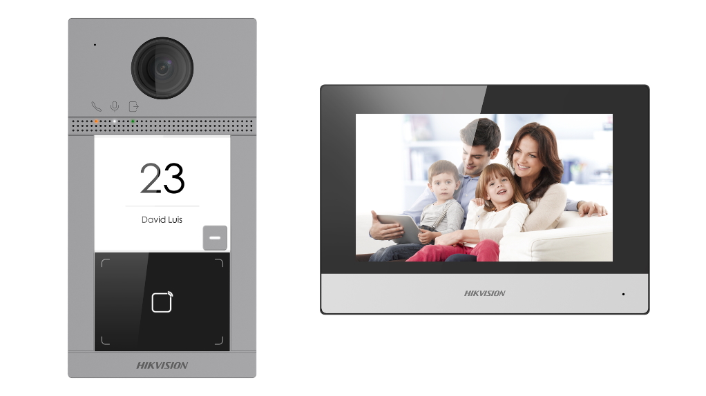 20001139 Hikvision IP Video intercom kit, 1 drukknop, 2 MP HD video, 7" touch screen binnenstation