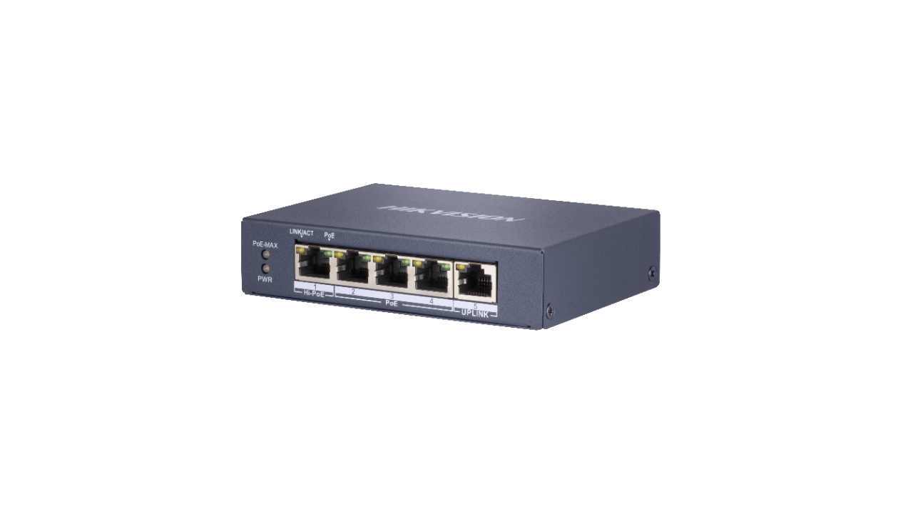 20000874 Hikvision 4-poorts Gigabit unmanaged PoE switch