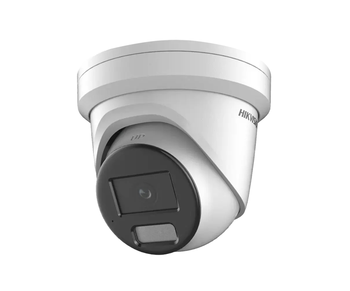 20001402 UIT ASSORTIMENT
Hikvision ColorVu 2.0 4 MP Smart Hybrid Light Dual Illumination Turret IP Camera, 4mm, ingebouwde microfoon