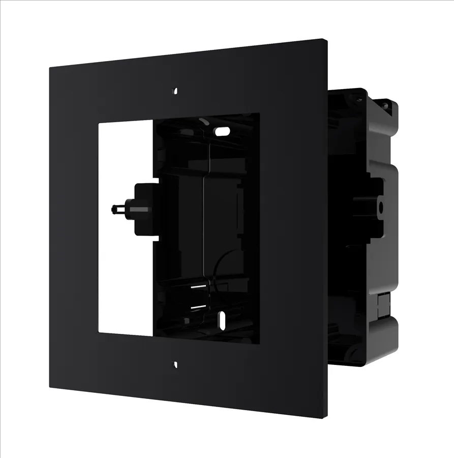 20001153 Hikvision Afdekplaat + Inbouwframe 1 module, aluminium, zwart