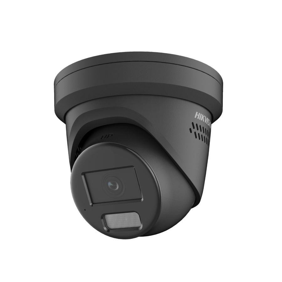 20001172 Hikvision 4 MP Smart Hybrid Light Dual Illumination Turret IP Camera, 2.8mm, mic, zwart