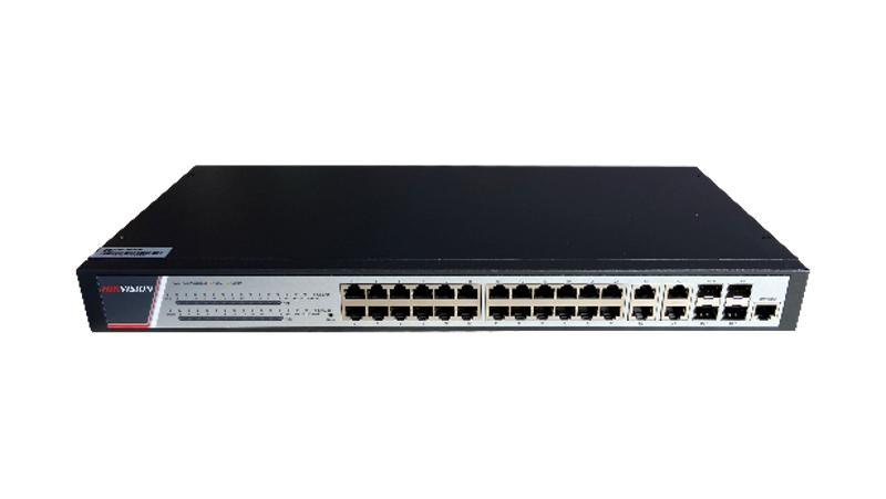 20001249 Hikvision L2 managed Switch 24xGb PoE poorten, 4xGb SFP poorten
