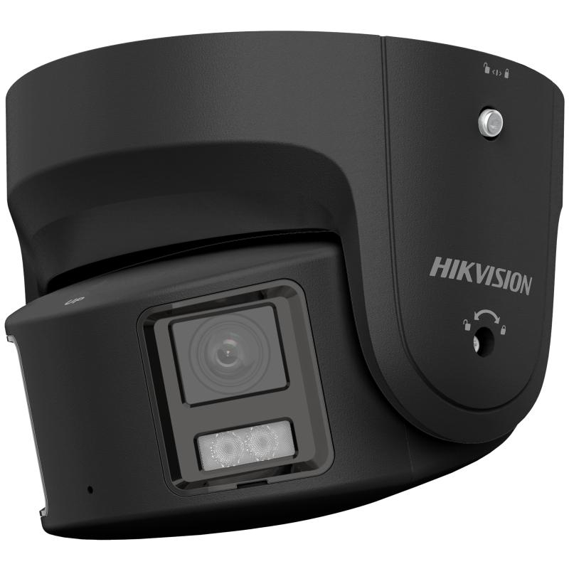 20001289 Hikvision EasyIP 4.0 ColorVu 8MP Panoramic WDR IR IP Turret camera, 4 mm, IP67, zwart