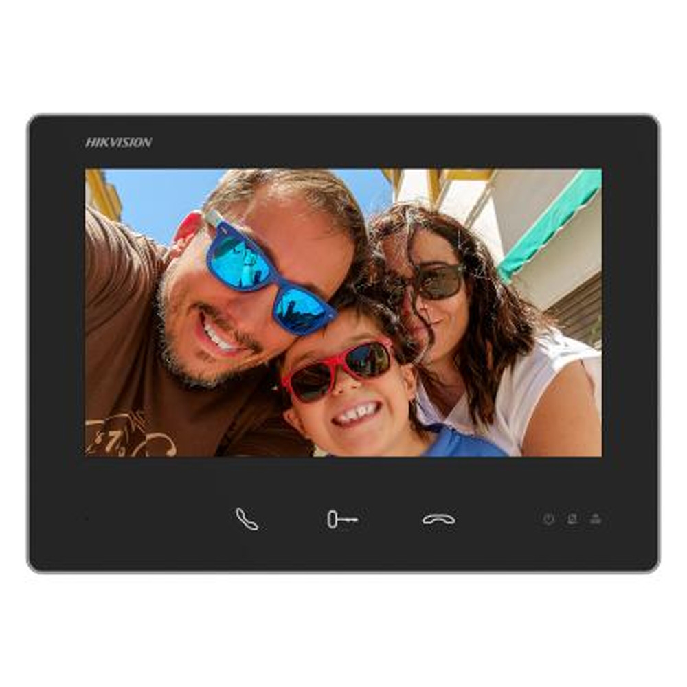 20001383 Hikvision 2-draads 7" HD Touchscreen binnenstation, zwart