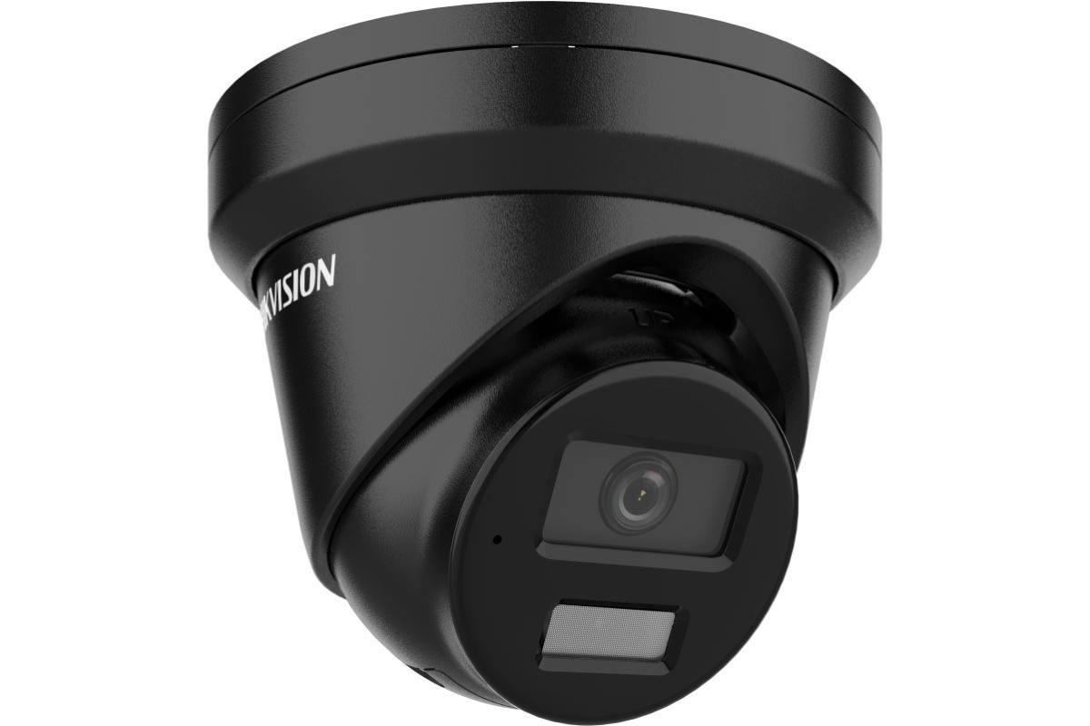 20001582 Hikvision 4 MP Powered by Darkfighter Fixed Turret Network Camera, microfoon, 2.8 mm, zwart