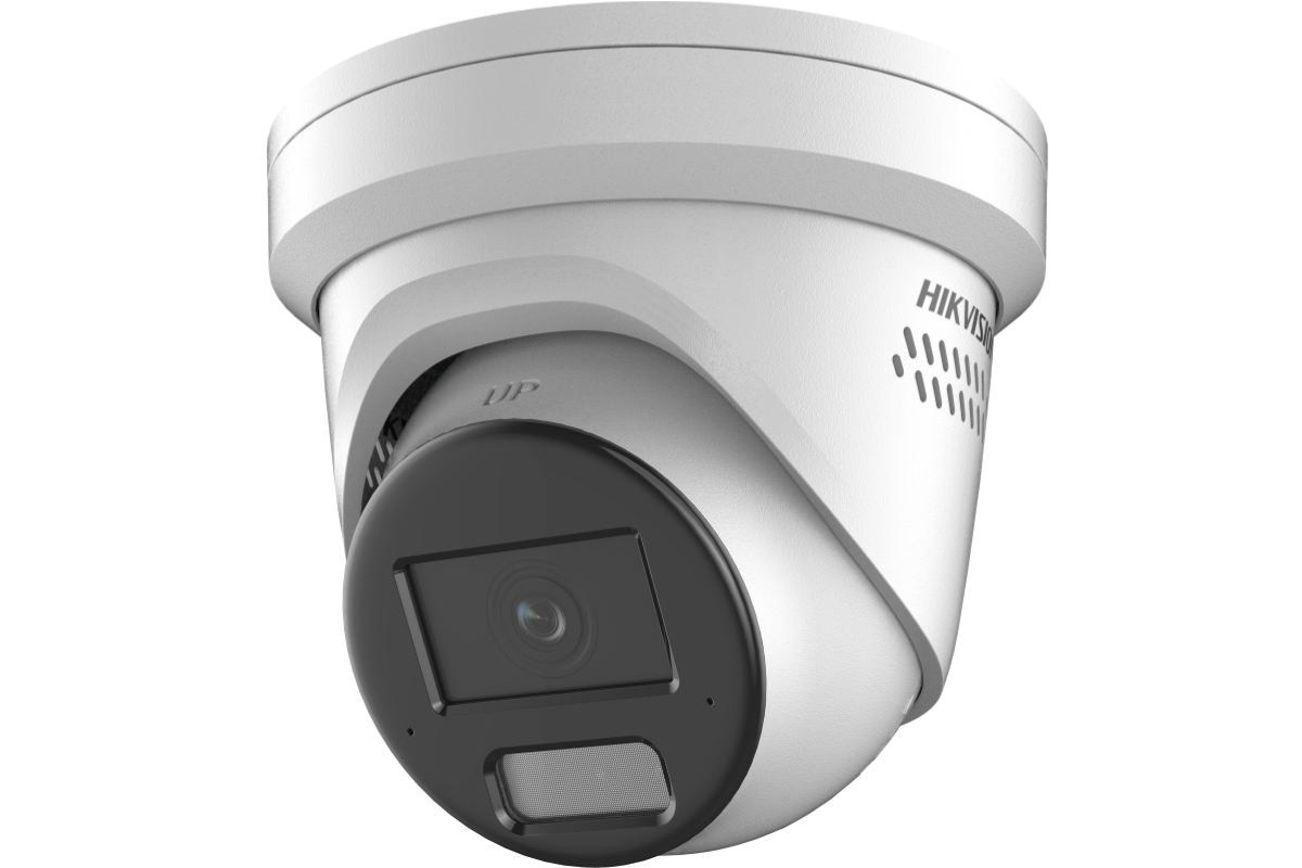 20002573 Hikvision 12MP Acusense vaste turret IP camera met flitslicht en hoorbaar waarschuwingssignaal, 2,8 mm