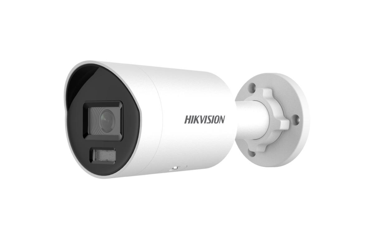 20001595 Hikvision 8MP AcuSense Strobe licht en sirene Fixed Bullet IP Camera, microfoon, 2.8 mm