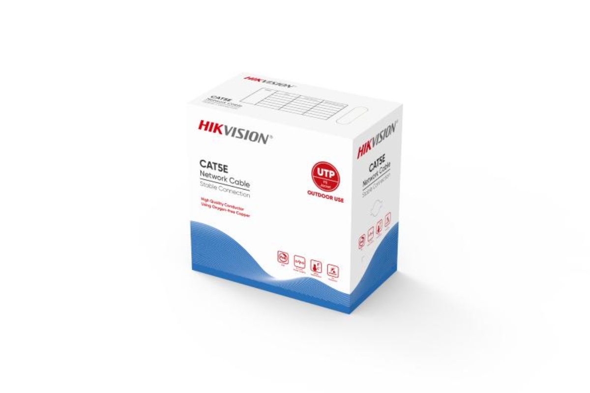 20001670 Hikvision 305 m CAT5E UTP Outdoor Netwerk kabel (Solid Copper, 0.5 mm)