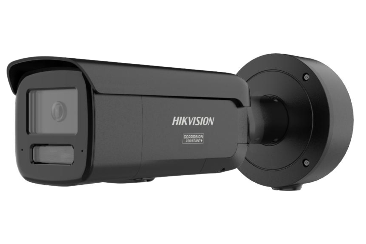20001838 Hikvision 8MP ColorVu 3.0 VF Bullet Camera stroboscoop en sirene, 2.8-12mm, zwart