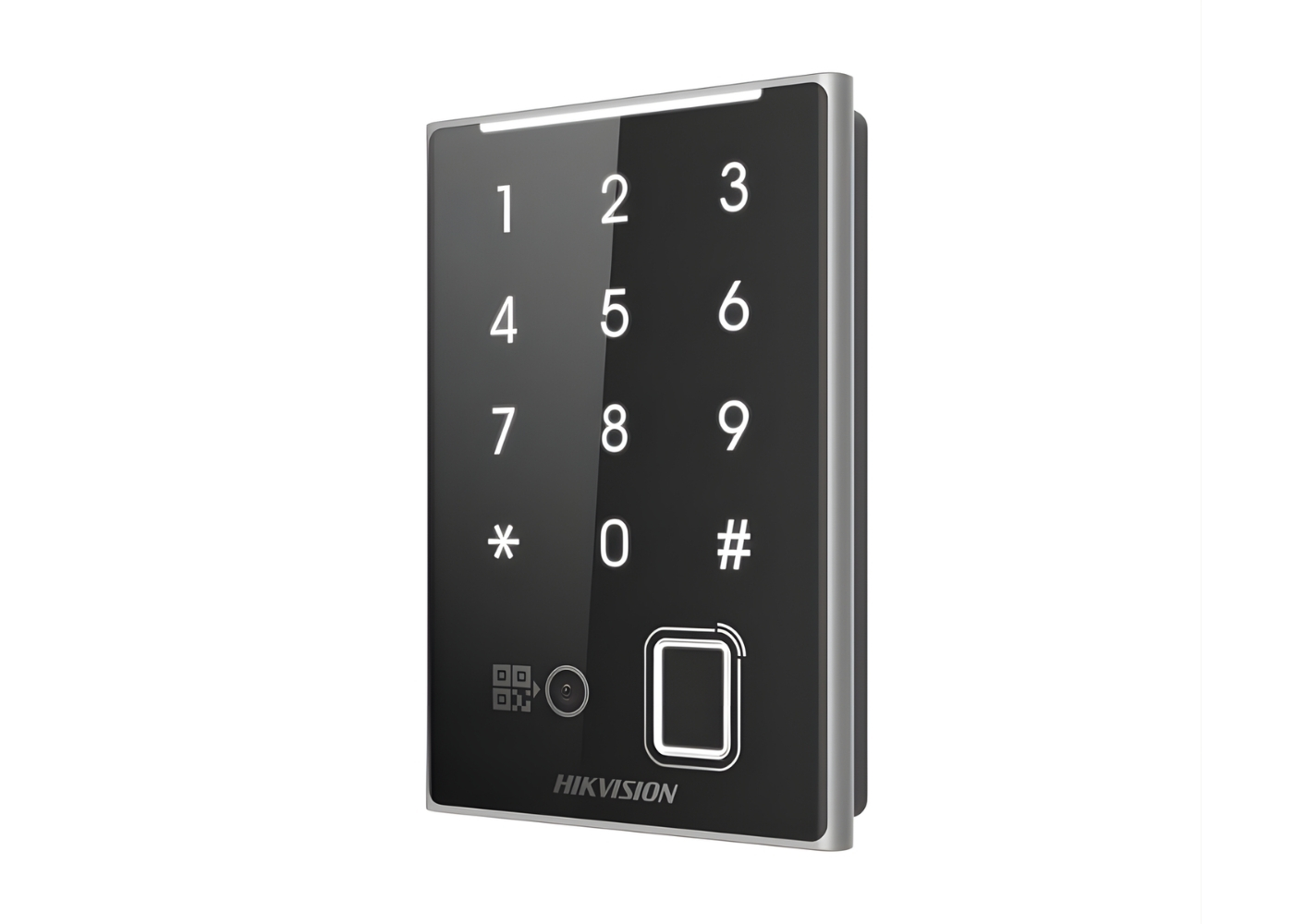 20002534 Hikvision Geavanceerde kaartlezer met multi-protocol ondersteuning, Fingerprint, keypad, QR-code,  DESfire, Felica en Mifare