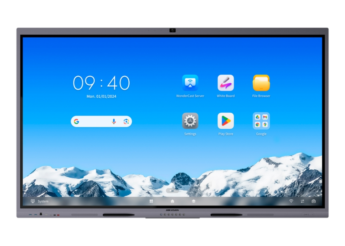 20002583 Hikvision Select Series 65" 4K Interactive Display, DLED, 8MP camera
