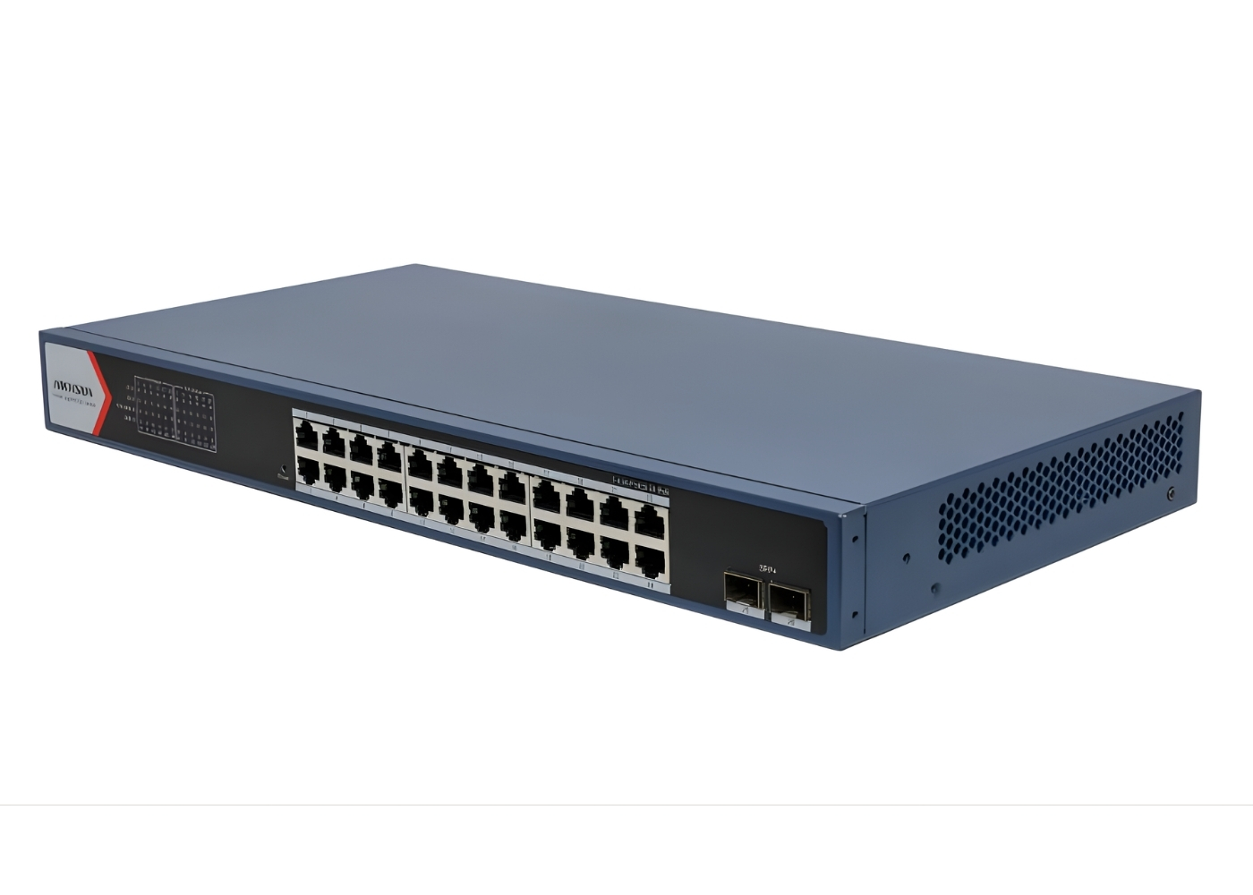 20002595 Hikvision 24-poorts Gigabit Smart Managed PoE switch met 370W budget, 2x 10G SFP+ glasvezelpoorten