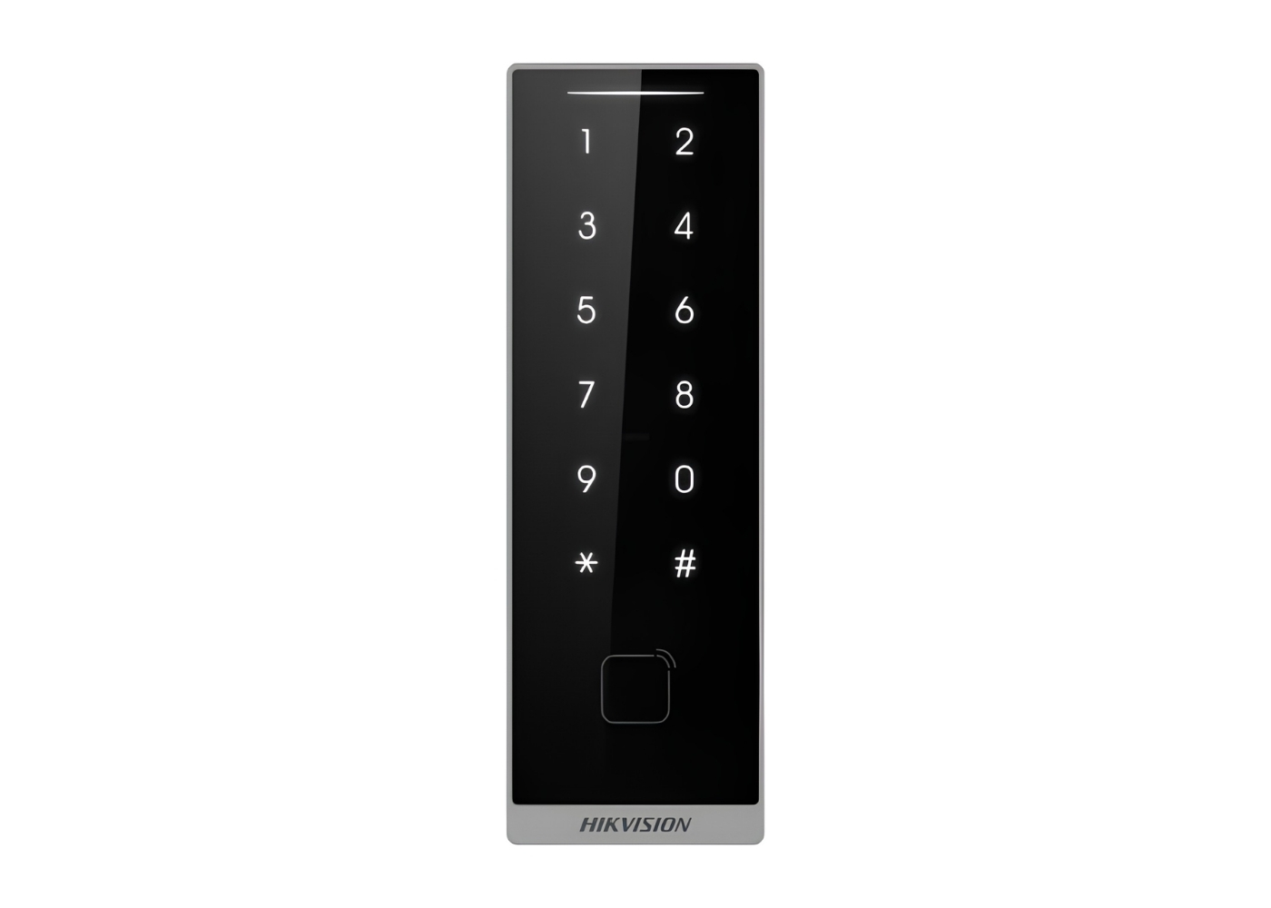 20002664 Hikvision Pro Wiegand, M1 & EM-kaartlezer met keyboard voor toegang, bluetooth