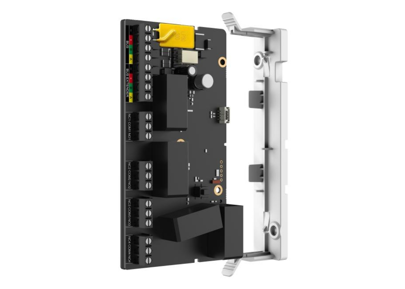 20002678 Hikvision Bus relaismodule, 4 relais outputs voor AX Hybrid Pro series