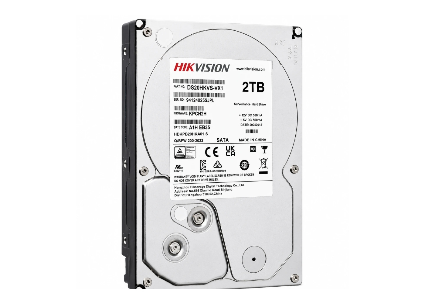 20002828 2TB Hikvision VX1 videobewaking HDD