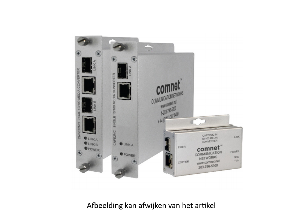 20030029 Media converter ethernet > Multimode glasvezel (optnioneel SFP-modules nodig)