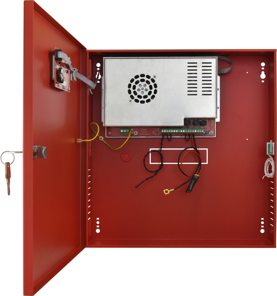 20060032 EN54C 27,6V/10A/2x17Ah/LCD voeding voor brandmeldinstallaties