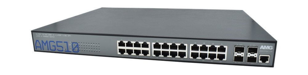 20065067 Managed Switch 24 x 1GBT & 4x 10GFX SFP, 19", 0-50°C, 2 PSU
