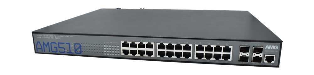 20065069 Managed Switch 24 x 1GBT PoE 30W & 4 x 10GFX, 0-50°C, 2 PSU
