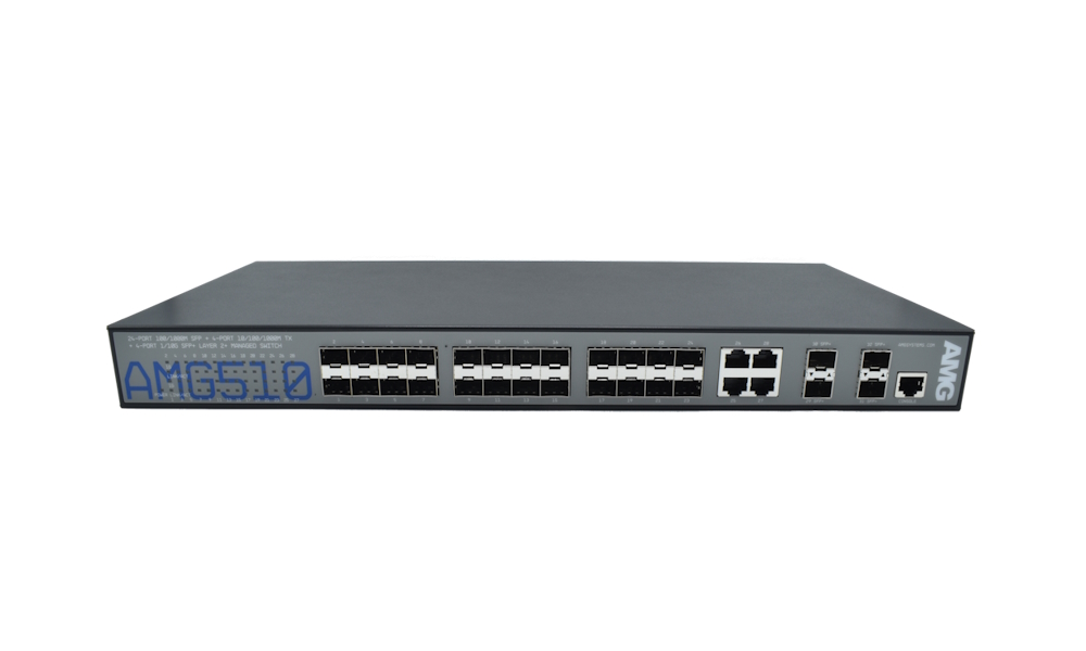 20065072 Managed Switch 4 x 1GBT & 24 x 1GFX & 4 x 10GFX, 19", 60°C