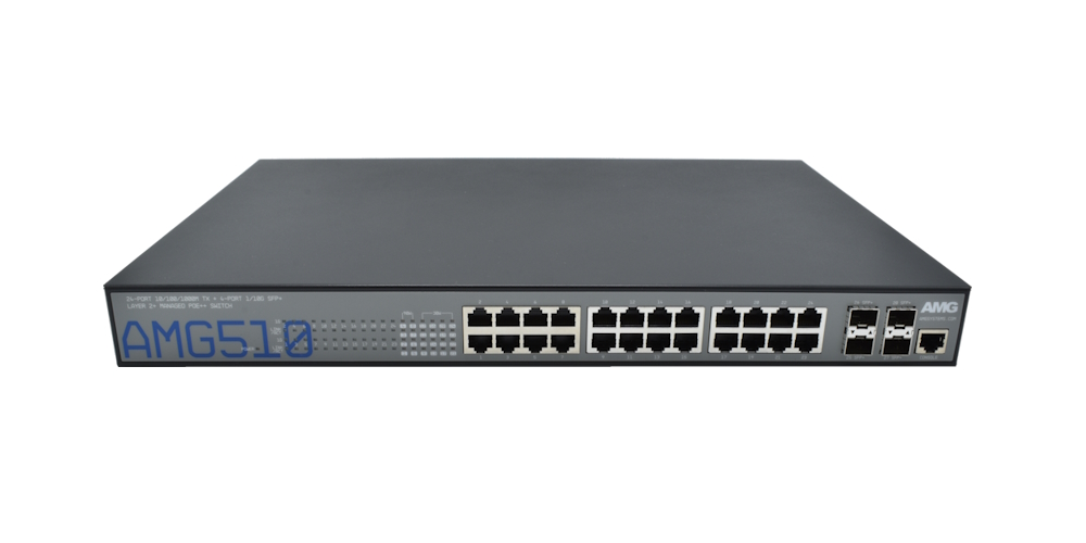 20065075 Managed Switch 8 x 1GBT 90W & 16 x 1GBT 30W & 4 x10GFX, 19"