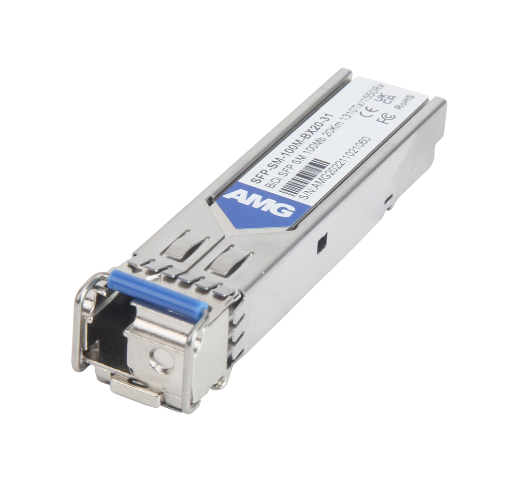 20065145 SFP Singlemode, 100Mb, 1 Fiber, 20Km, LC Connector, 1310nm Tx / 1550nm Rx, -40°C tot +85°C, DDM