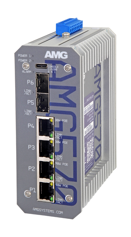 20065206 Industrial Managed Switch 4x 10/100/1000TX (2x 90W PoE + 2x 30W PoE), 2x 100M/1G/2.5G SFP