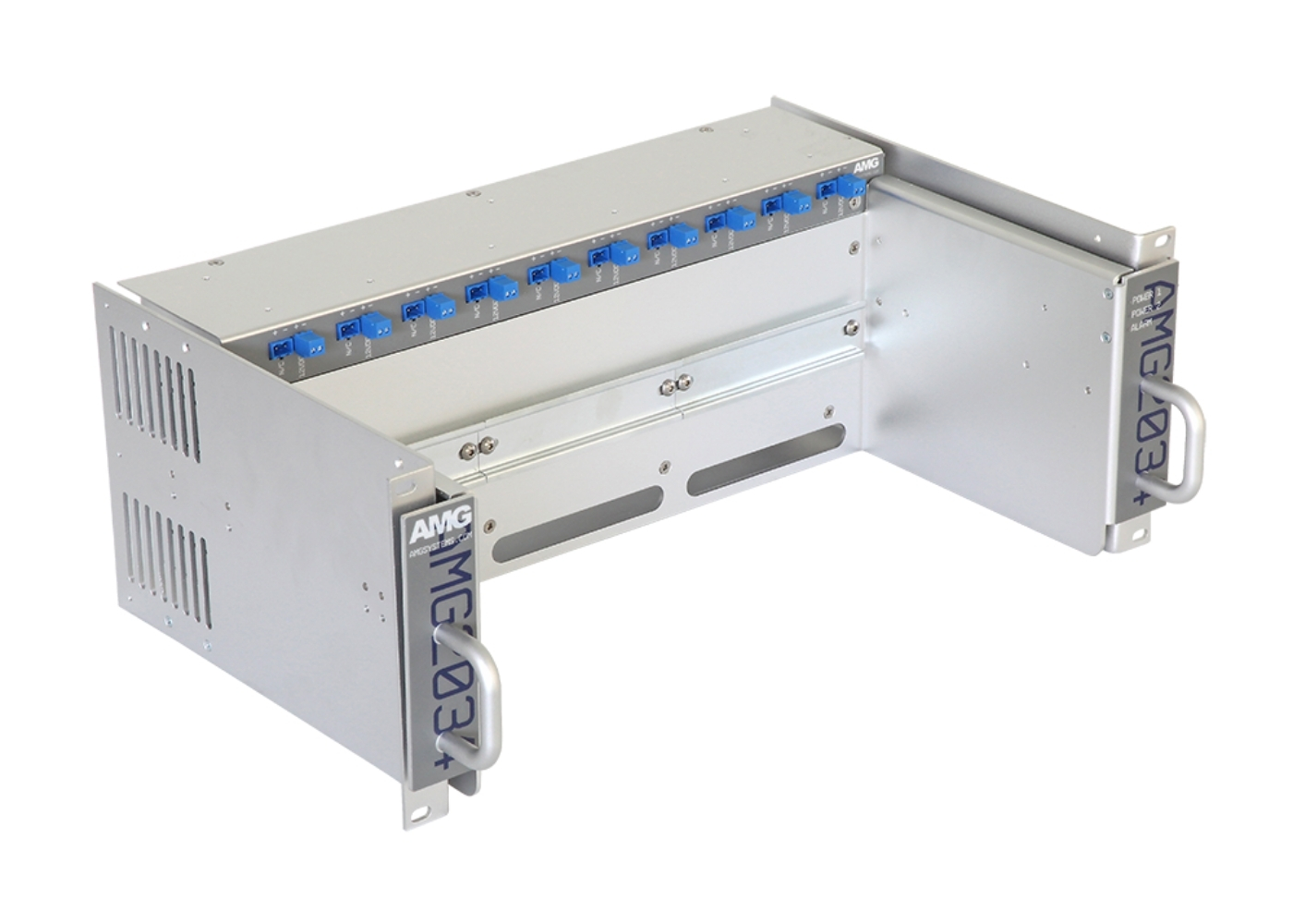 20065272 Rackchassis voor AMG DIN-railunits, enkele 12VDC, 4U, voeding
