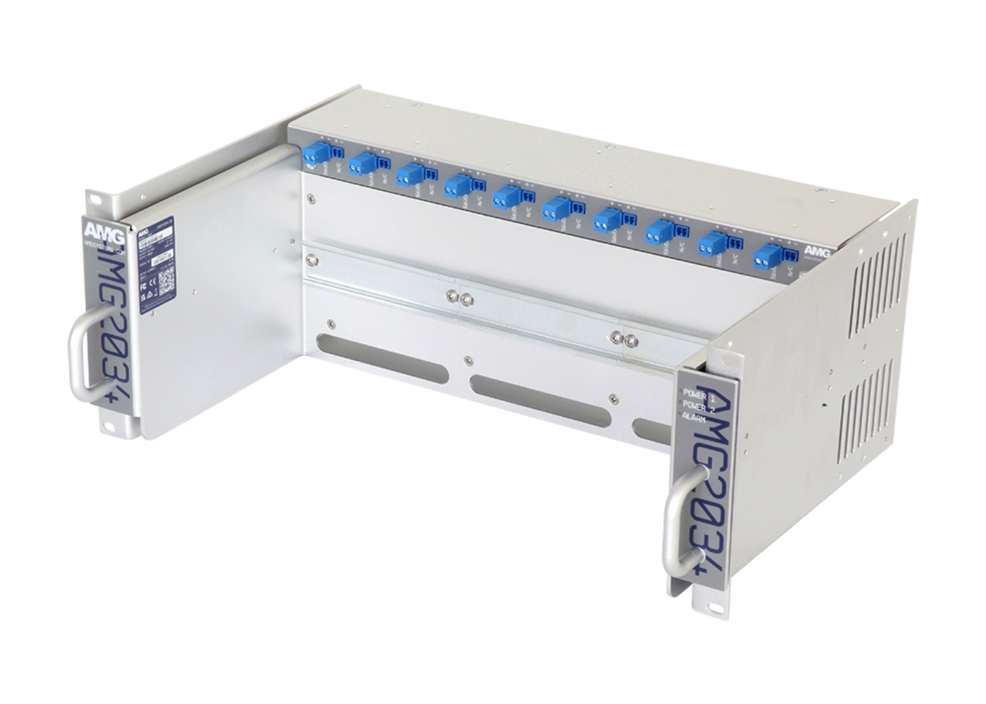 20065274 Rackchassis voor AMG DIN-railunits, dubbele 56VDC, 4U, voeding