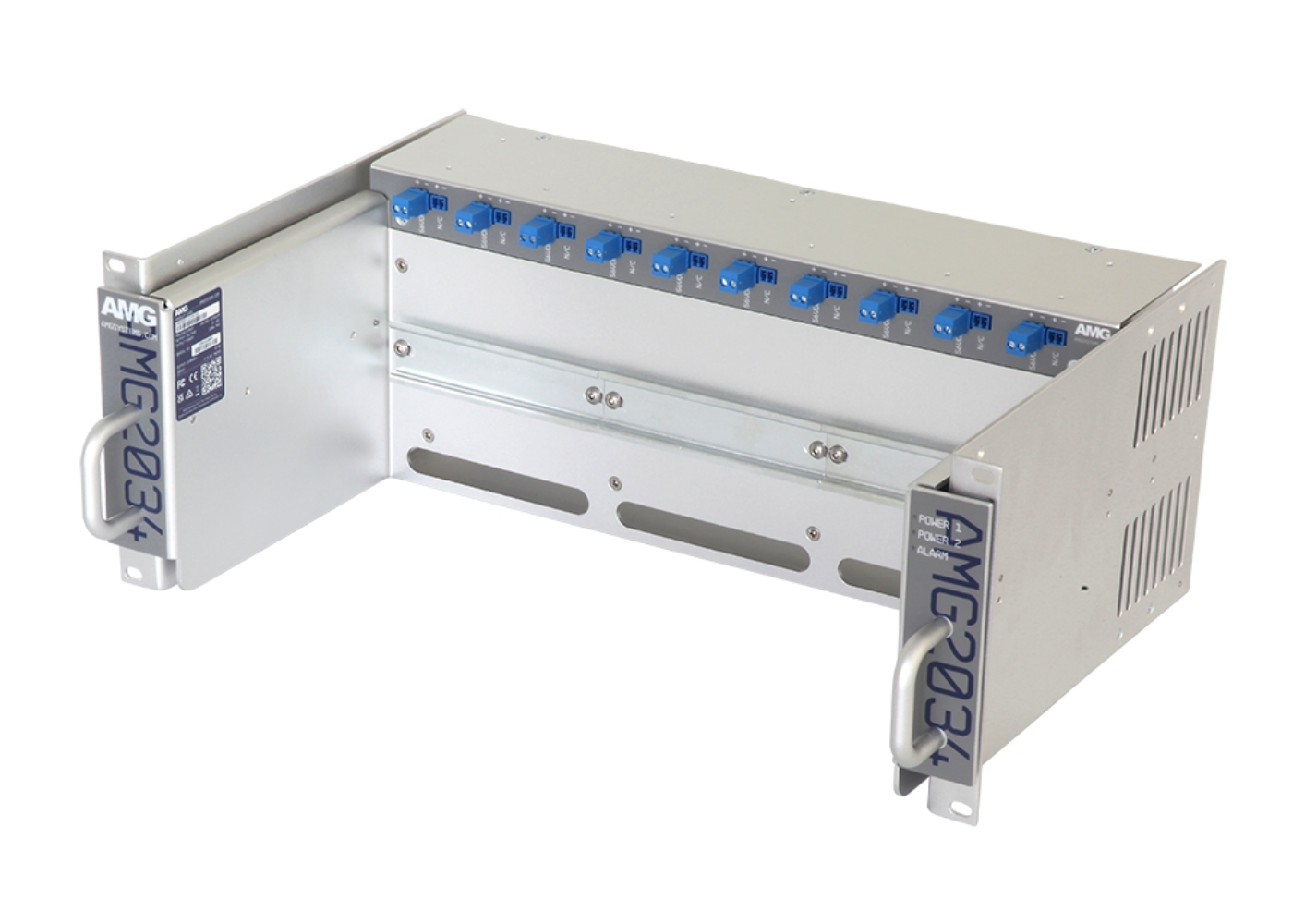 20065275 Rackchassis voor AMG DIN-railunits, enkele 56VDC, 4U, voeding