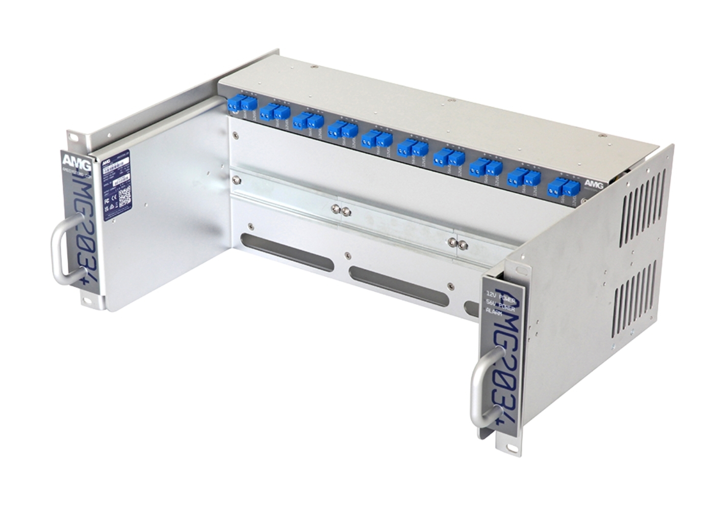 20065277 Rackchassis voor AMG DIN-rail, 12VDC + 56VDC voeding, 4U