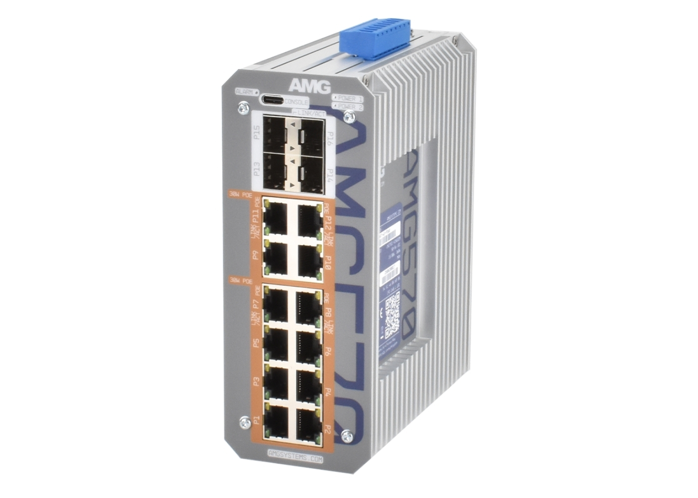 20065288 Industriële managed switch met 12x 10/100/1000TX (12x 30W PoE), 2x 100M/1G SFP, 2x 100M/1G/2.5G SFP poorten