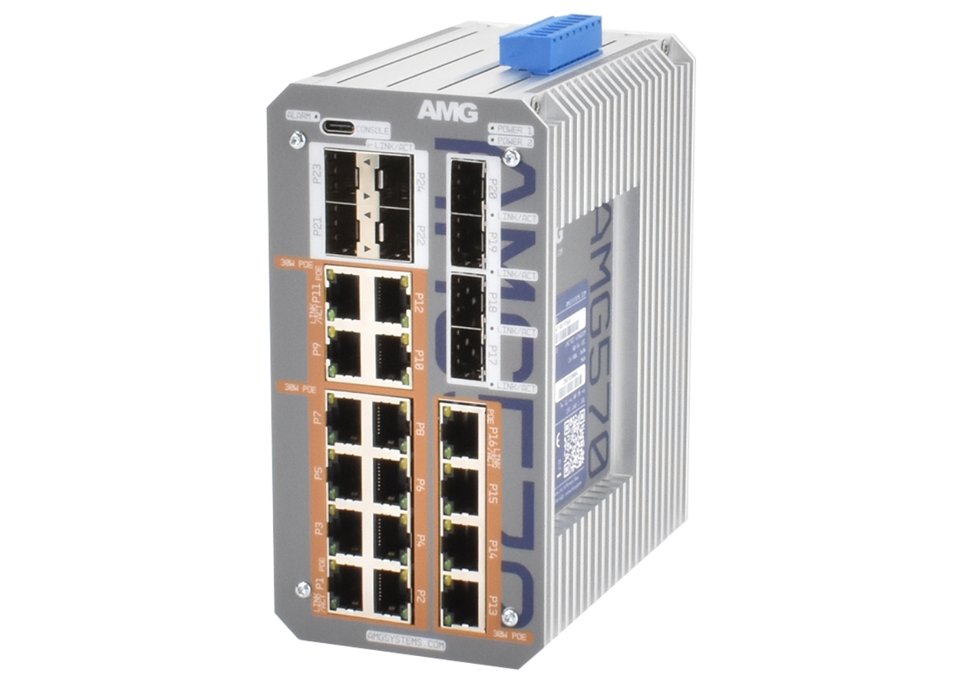 20065296 Industriële managed switch met 24 poorten, voorzien van 16x 10/100/1000TX (16x 30W PoE), 6x 100M/1G SFP, 2x 100M/1G/2.5G SFP-poorten